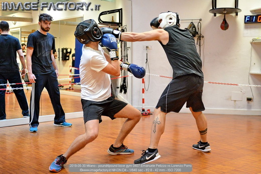 2019-05-30 Milano - pound4pound boxe gym 0407 Emanuele Pelizzo vs Lorenzo Porro